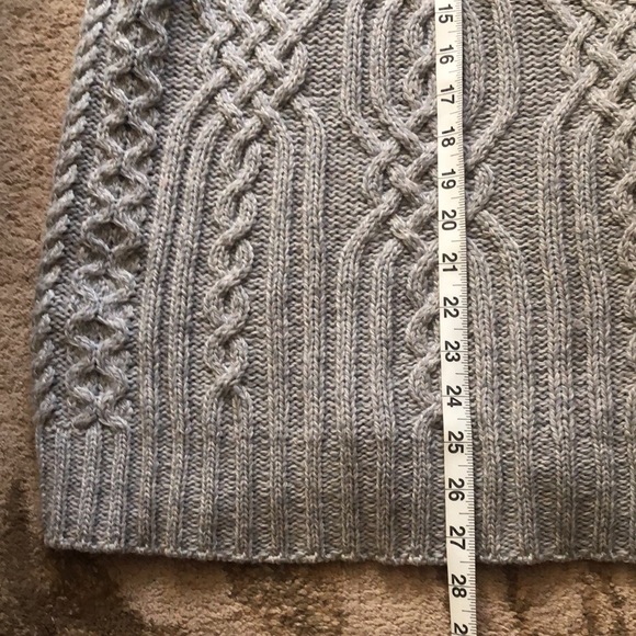 Irish Wool Cable Knit cowl sweater medium to large - Picture 8 of 10